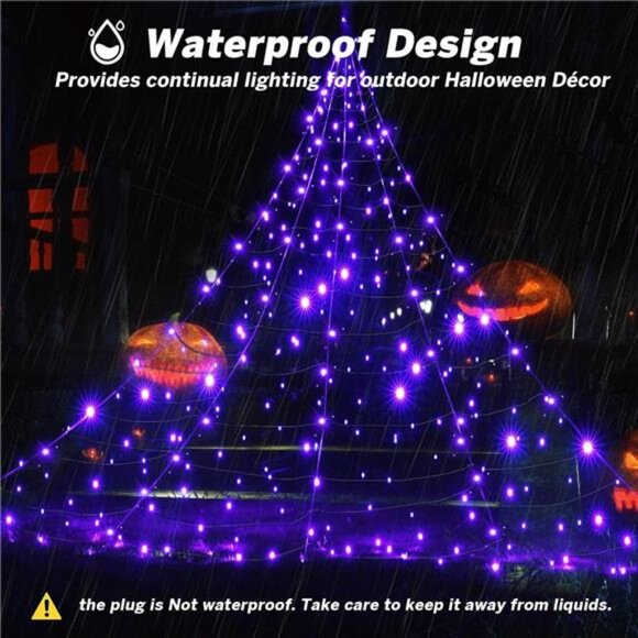 Amazon.com: Halloween Spider Web Lights 150 LED Lighted  Halloween Decor Giant Spider Web Lights 19.7ft x 14.7ft Lighted White Spider Web